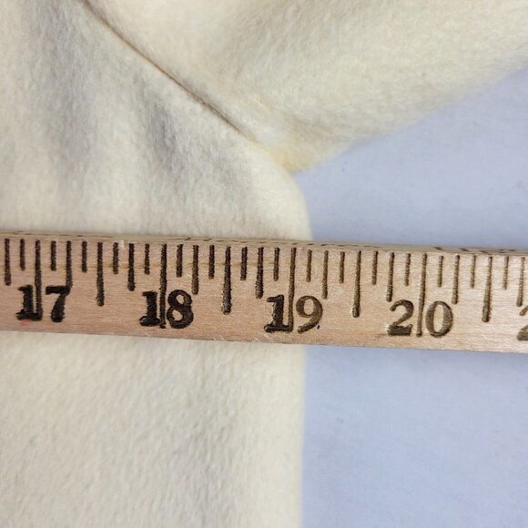 Talbots Petites Angora Rabbit Hair Wool Blazer Size SP Yellow Lined Flap Pockets - Picture 9 of 10